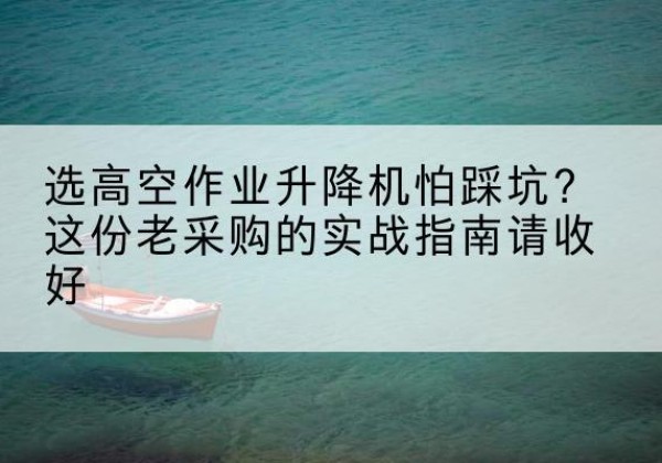 独山子高空作业升降机厂家推荐-选高空作业升降机怕踩坑？这份老采购的实战指南请收好